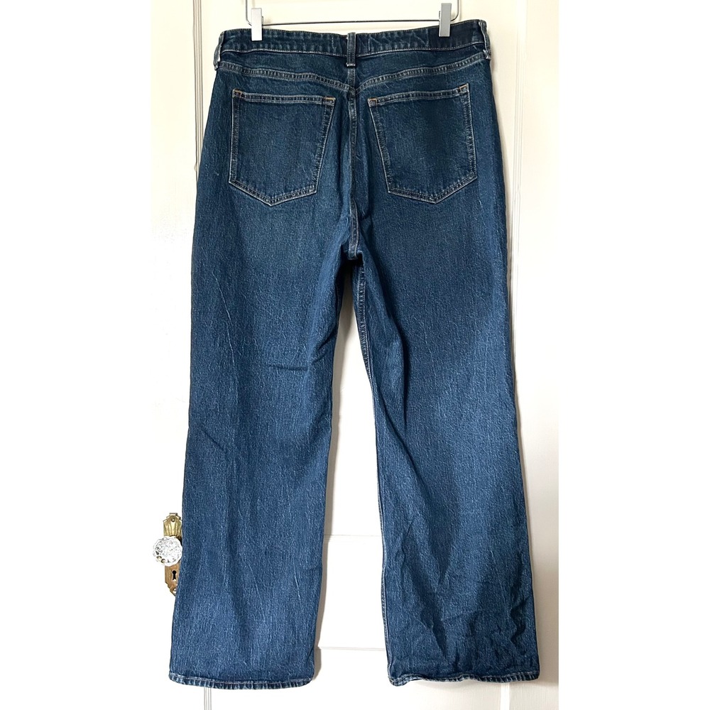 Abercrombie & Fitch Curve Love High Rise 90s Relaxed Jean Dark Wash 32 Regular - Picture 9 of 12